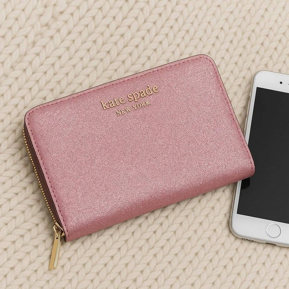 Kate Spade‎ Keaton Dark Magenta PVC Wristlet K6202 NWT